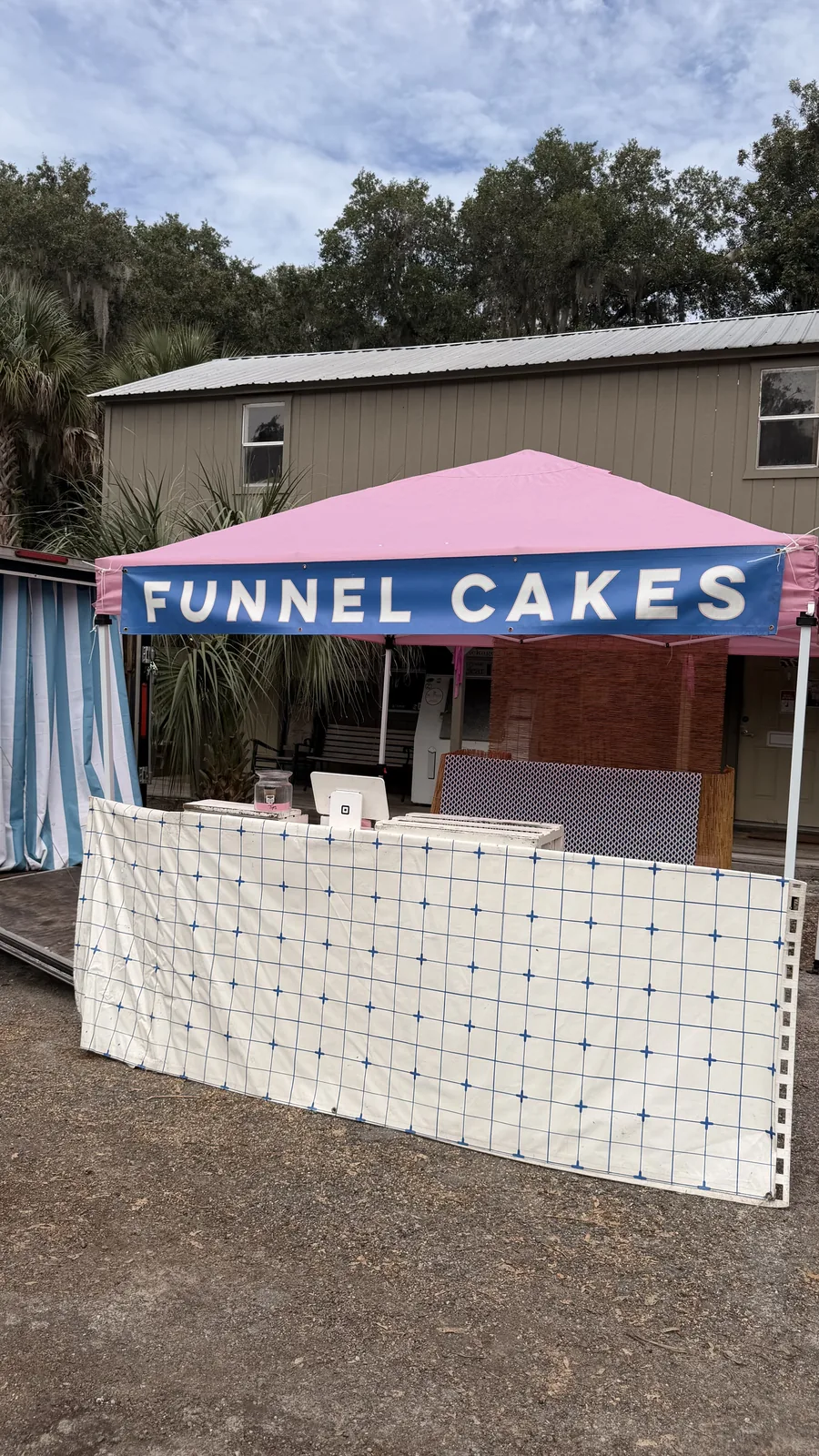 Funnel cakes vendor tent at Cartoberfest in Welaka