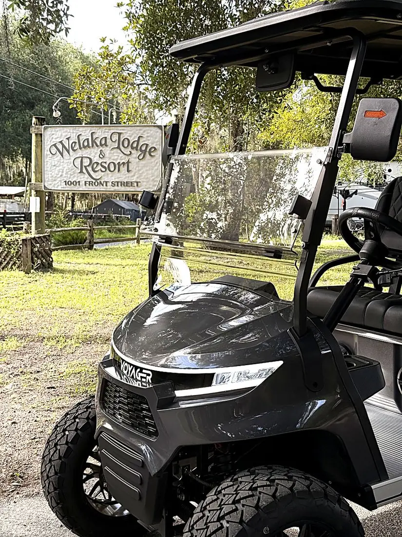 Welaka golf cart at Welaka Lodge & Resort on Front Street