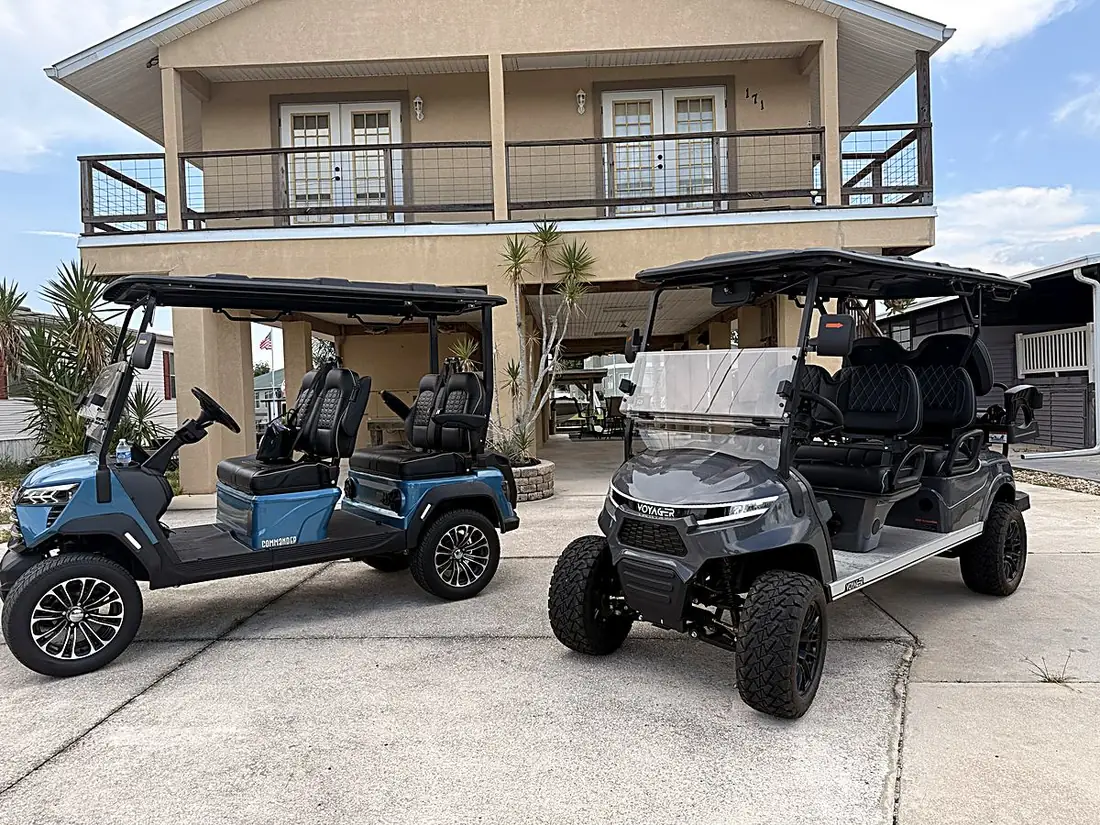 Welaka golf cart fleet delivered to a lodge in Welaka, Florida
